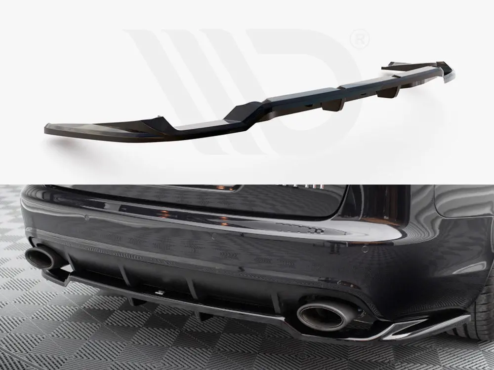 Maxton Design Central Rear Splitter (Vertical Bars) Audi Rs6 Avant C6 1