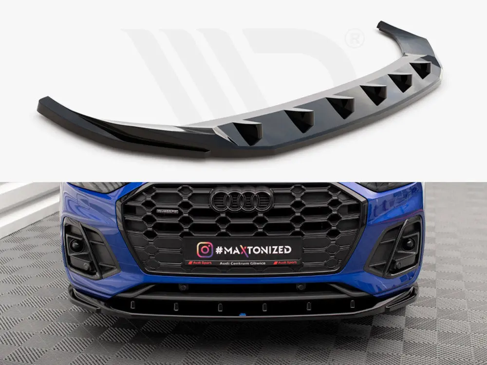 Maxton Design Front Splitter V.2 Audi Sq5 / Q5 S-Line Suv / Sportback Mk2 Facelift 1