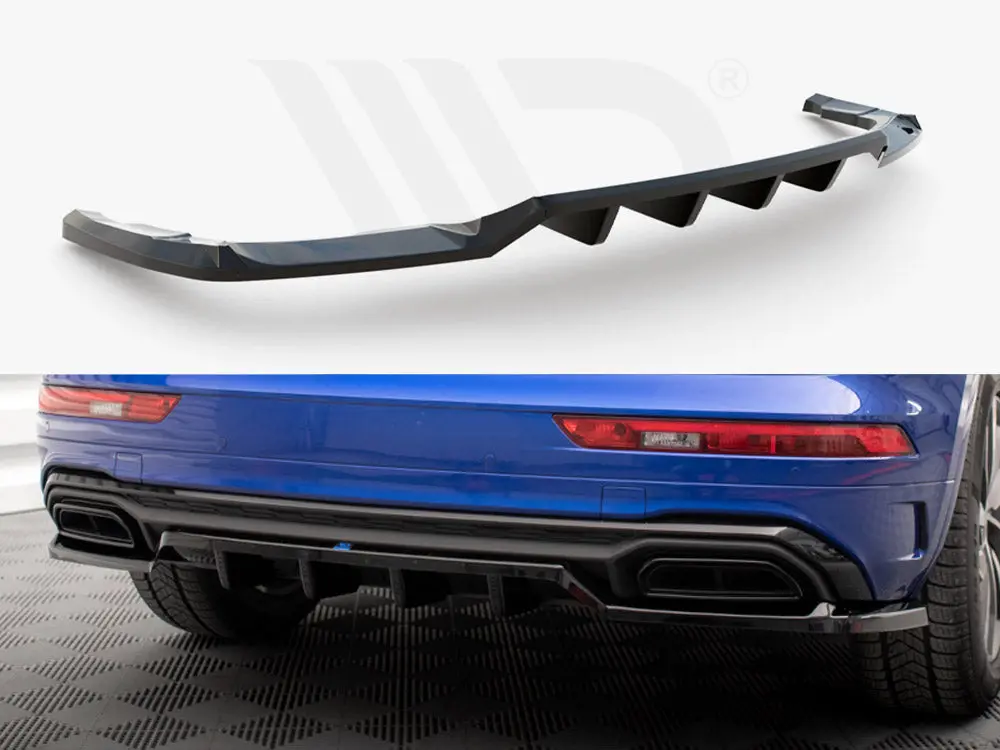 Maxton Design Central Rear Splitter (Vertical Bars) Audi Q5 S-Line Suv Mk2 Facelift 1