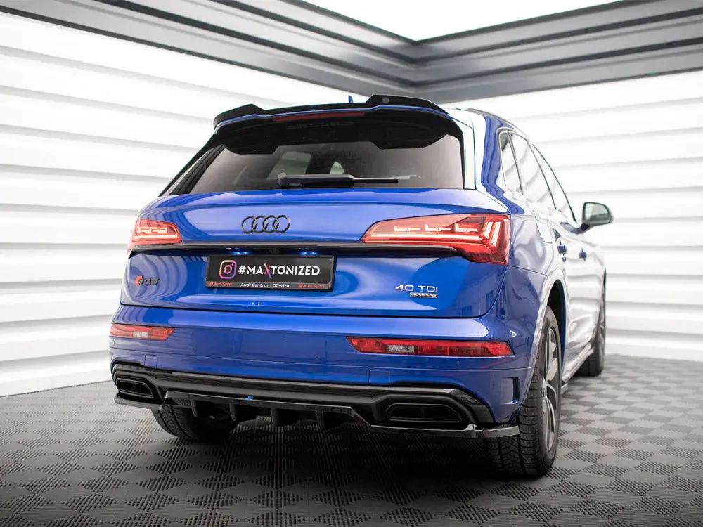 Maxton Design Central Rear Splitter (Vertical Bars) Audi Q5 S-Line Suv Mk2 Facelift 2