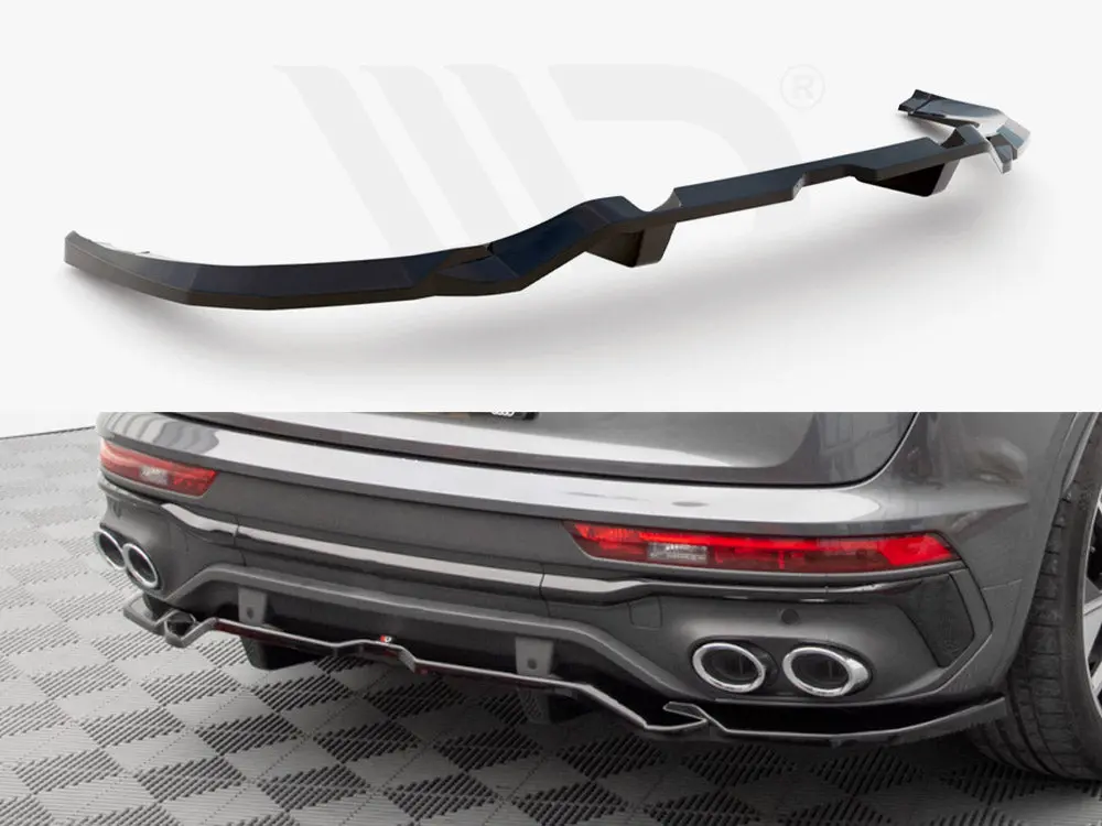 Maxton Design Central Rear Splitter (Vertical Bars) Audi Sq5 Sportback Mk2 Facelift 1