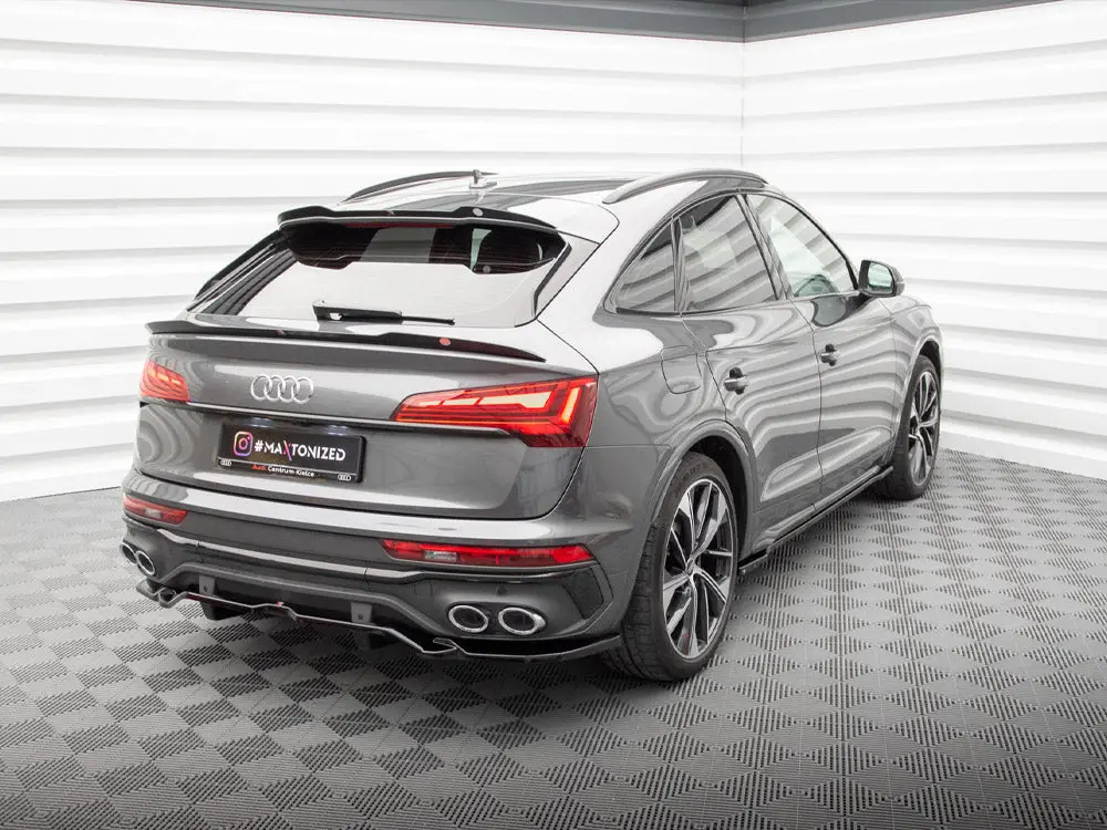 Maxton Design Central Rear Splitter (Vertical Bars) Audi Sq5 Sportback Mk2 Facelift 2