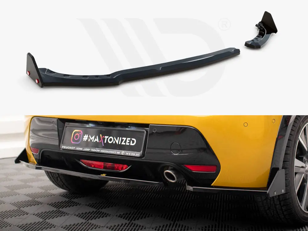 Maxton Design Rear Side Splitters V.1 + Flaps Peugeot 208 Gt Mk2 1