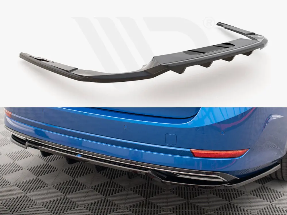 Maxton Design Central Rear Splitter (Vertical Bars) Skoda Octavia Sportline Mk4 1