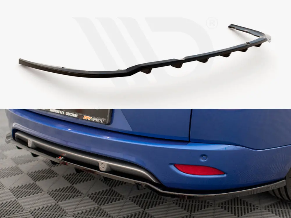 Maxton Design Central Rear Splitter (Vertical Bars) Renault Megane Gt Line Grandtour Mk3 Facelift 1