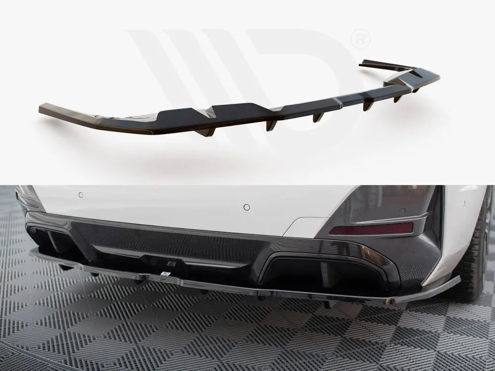 Maxton Design Central Rear Splitter (Vertical Bars) V.1 Bmw I4 M-Pack G26 1
