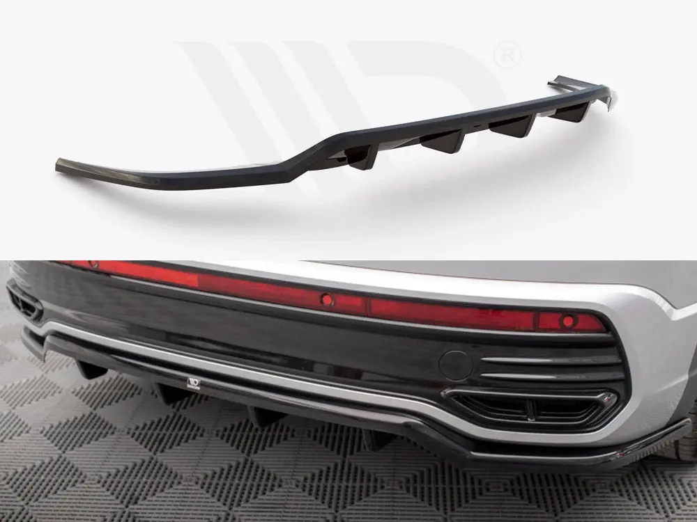 Maxton Design Central Rear Splitter (Vertical Bars) Vw Taigo R-Line Mk1 1
