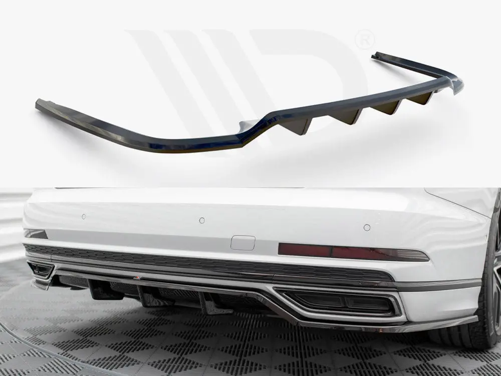 Maxton Design Central Rear Splitter (Vertical Bars) Audi A8 S-Line D5 1
