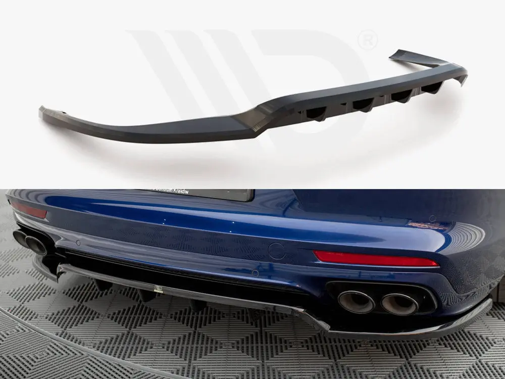 Maxton Design Central Rear Splitter (Vertical Bars) Porsche Panamera E-Hybrid 971 Facelift 1