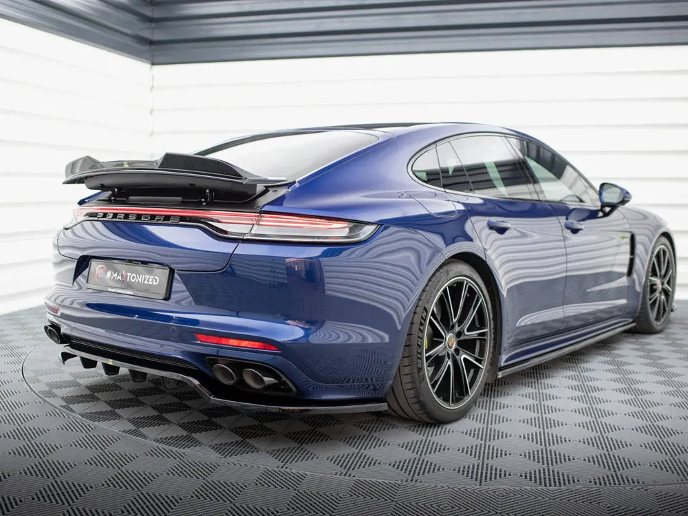 Maxton Design Central Rear Splitter (Vertical Bars) Porsche Panamera E-Hybrid 971 Facelift 2