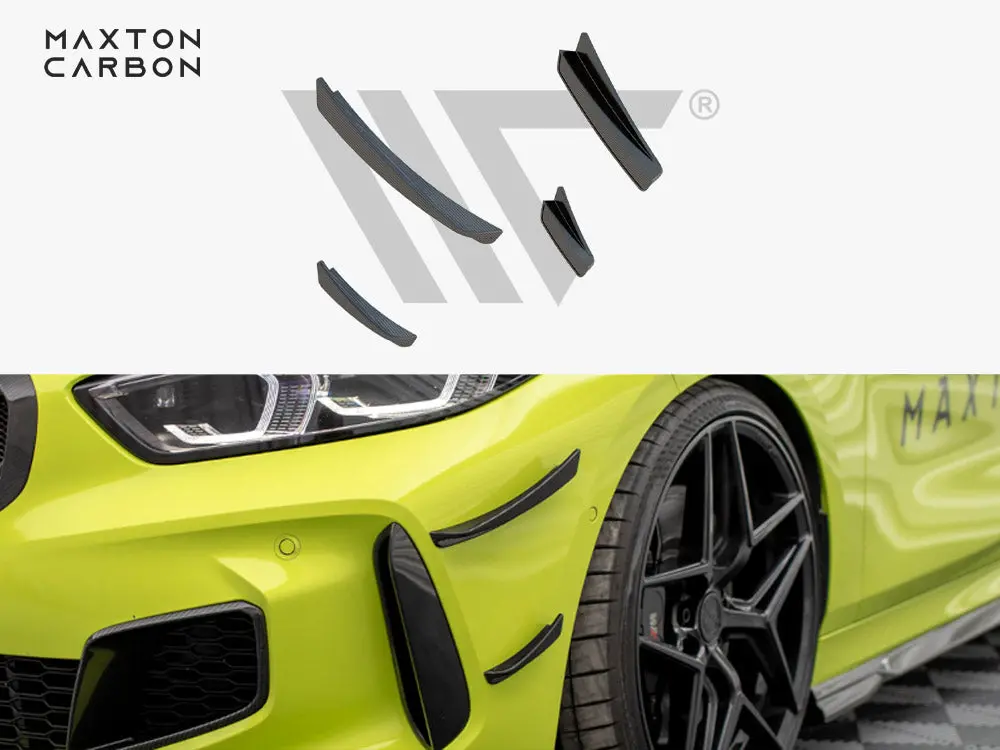 Maxton Design Carbon Fiber Front Bumper Wings (Canards) Bmw 1 F40 M-Pack / M135i 1