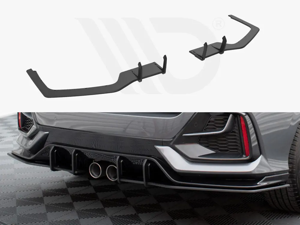 Maxton Design Street Pro Rear Side Splitters V.1 Honda Civic Sport Mk10 Facelift 1