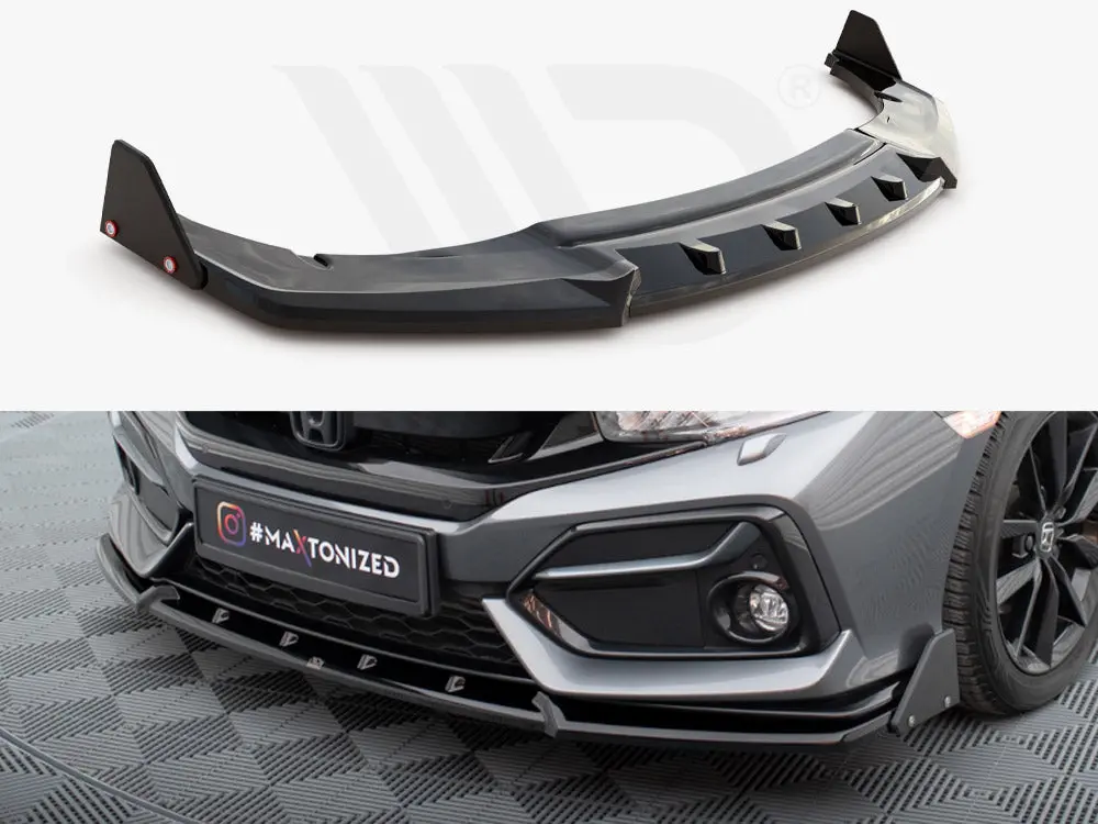 Maxton Design Front Splitter V.1 + Flaps Honda Civic Sport Mk 10 1
