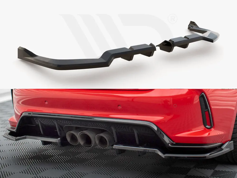 Maxton Design Central Rear Splitter (Vertical Bars) V.2 Honda Civic Type-R Mk 11 1