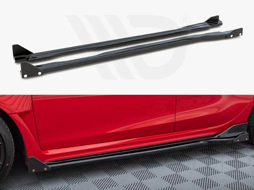 Maxton Design Side Skirts Diffusers V.1 + Flaps Honda Civic Type-R Mk 11 1
