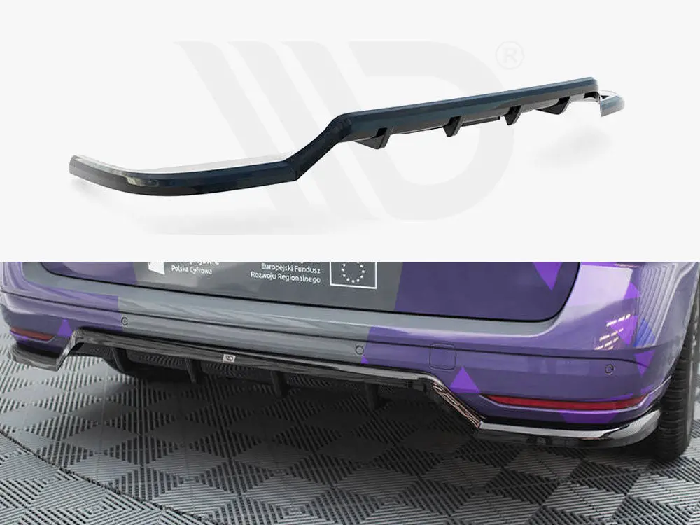 Maxton Design Central Rear Splitter (Vertical Bars) Vw Multivan T7 1