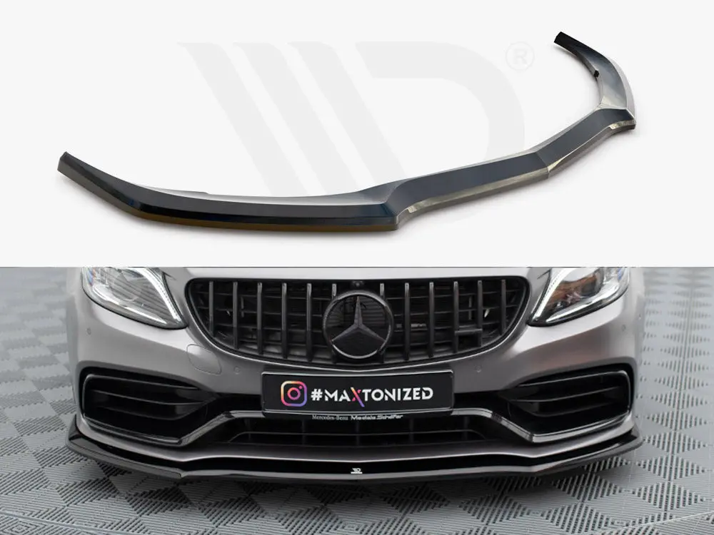 Maxton Design Front Splitter V.1 Mercedes-Amg C63 Sedan / Estate W205 Facelift 1