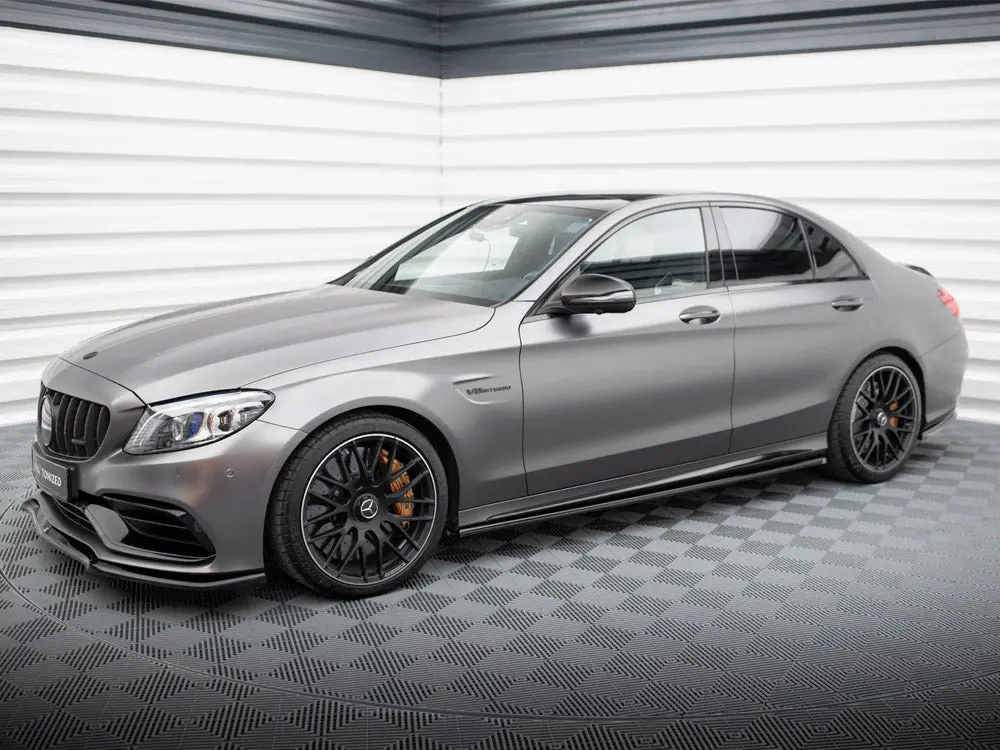 Maxton Design Side Skirts Diffusers Mercedes-Amg C63 Sedan / Estate W205 Facelift 2