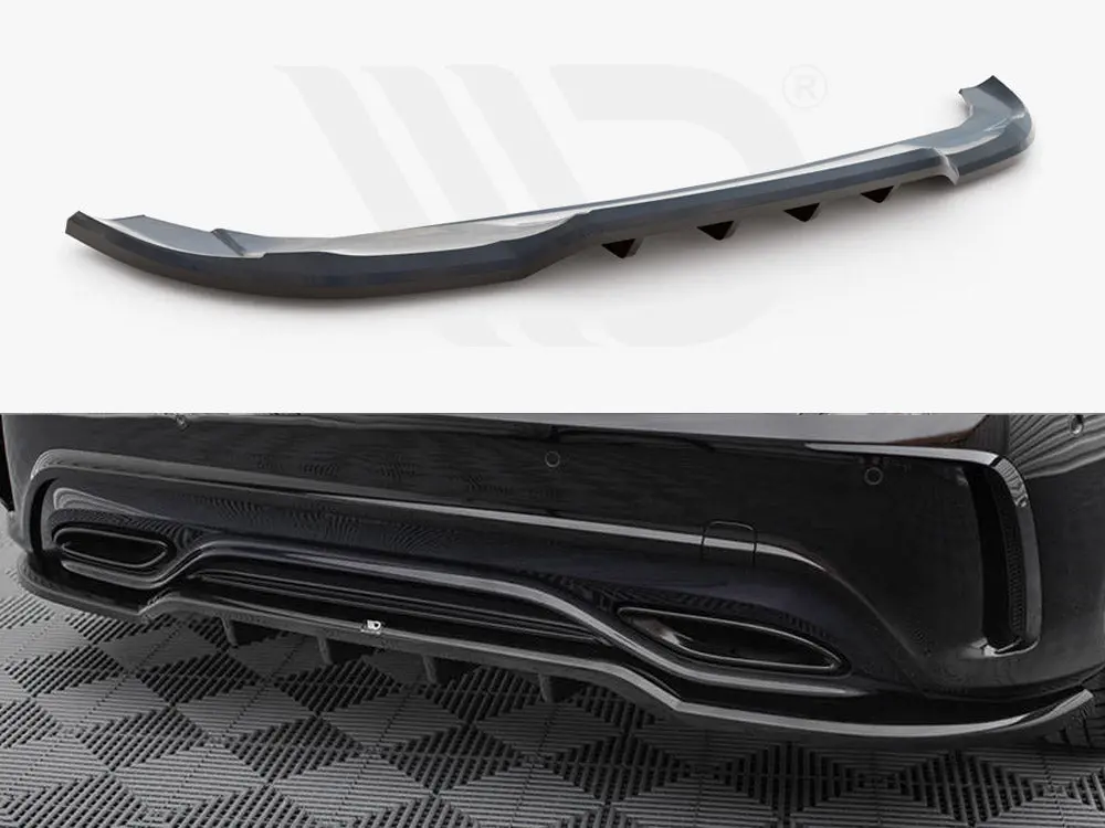 Maxton Design Central Rear Splitter (Vertical Bars) Mercedes-Benz A Amg-Line W176 Facelift 1
