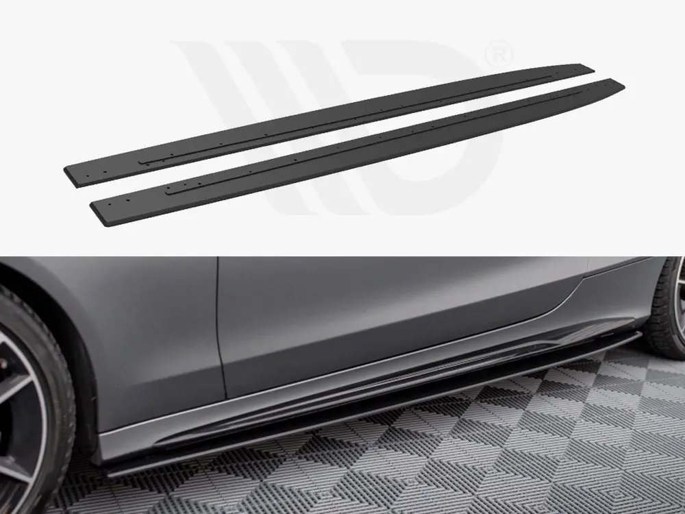 Maxton Design Street Pro Side Skirts Diffusers Mercedes-Amg C43 Coupe C205 Facelift 1