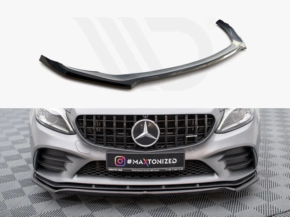 Maxton Design Front Splitter V.1 Mercedes-Amg C43 Coupe / Sedan C205 / W205 Facelift 1