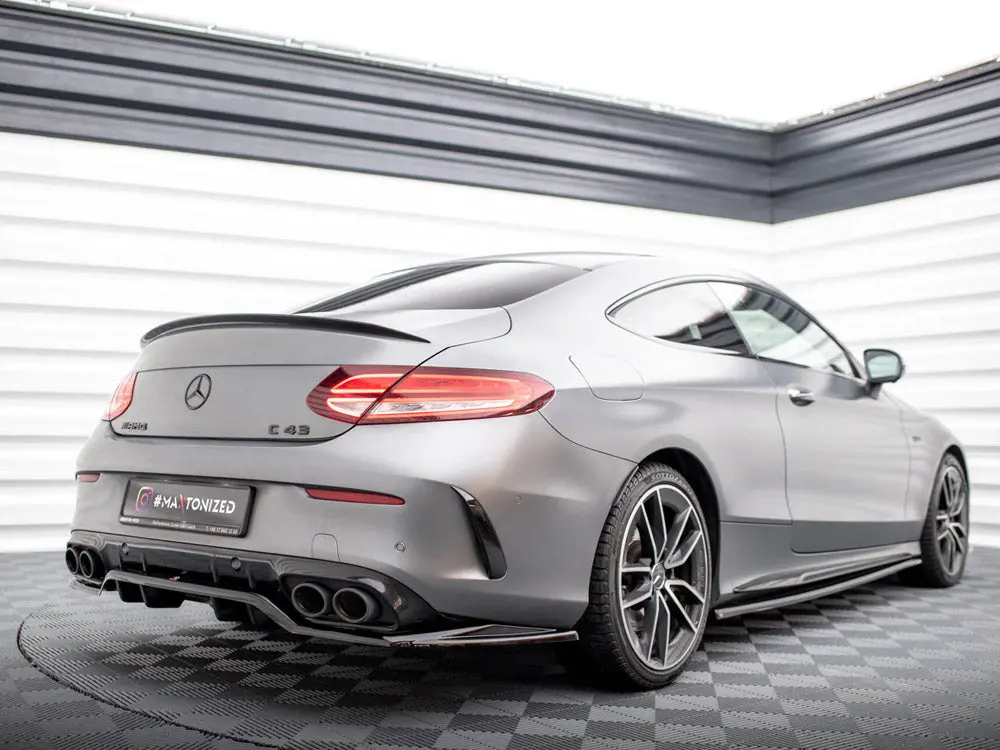 Maxton Design Central Rear Splitter (Vertical Bars) Mercedes-Amg C43 Coupe C205 Facelift 2