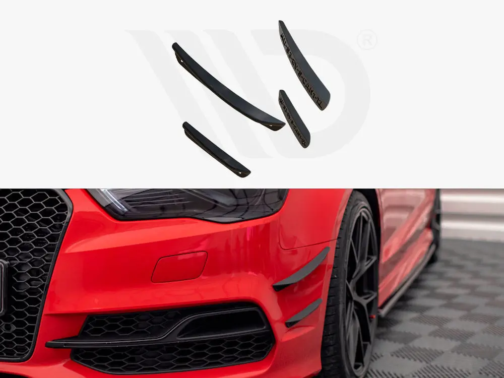 Maxton Design Front Bumper Wings (Canards) Audi S3 / A3 S-Line 8V Sedan / Cabrio 1