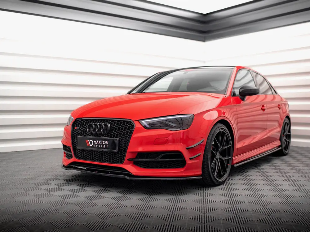 Maxton Design Front Bumper Wings (Canards) Audi S3 / A3 S-Line 8V Sedan / Cabrio 2