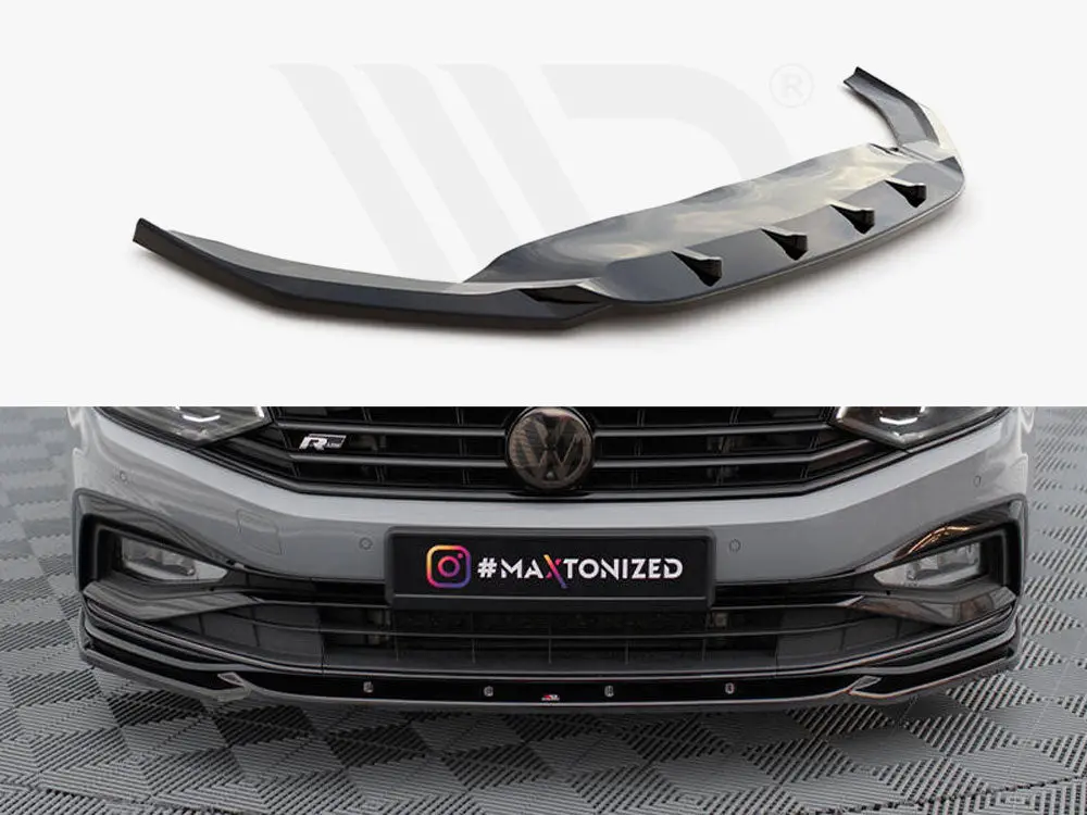 Maxton Design Front Splitter V.2 Volkswagen Passat R-Line B8 Facelift 1
