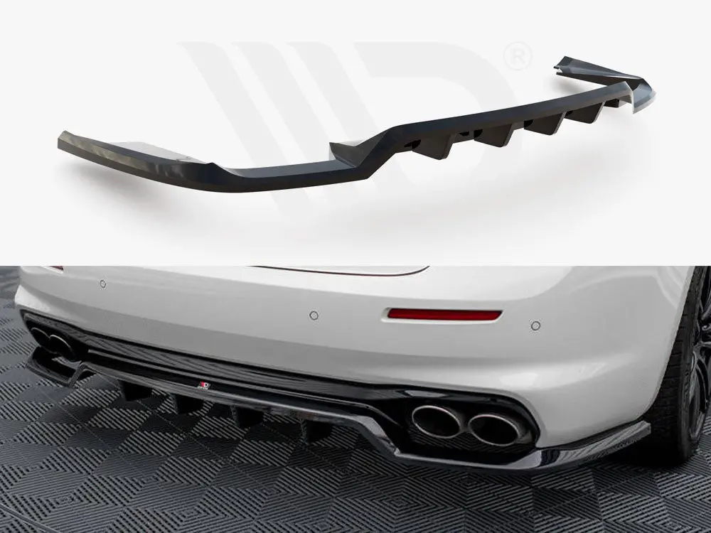 Maxton Design Central Rear Splitter (Vertical Bars) Maserati Ghibli Mk3 Facelift 1