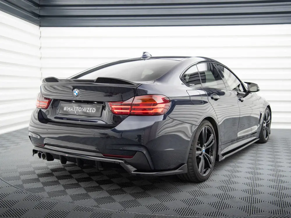 Maxton Design Central Rear Splitter (Vertical Bars) Bmw 4 Gran Coupe M-Pack F36 2