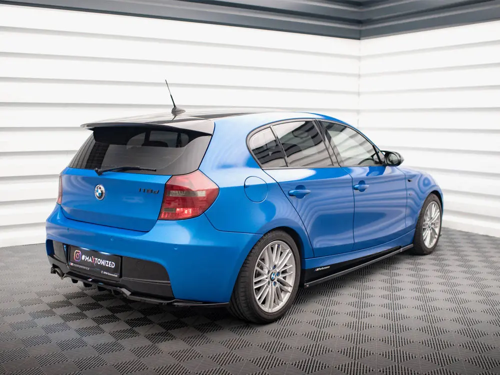 Maxton Design Central Rear Splitter (Vertical Bars) Bmw 1 M-Pack E87 Facelift 2