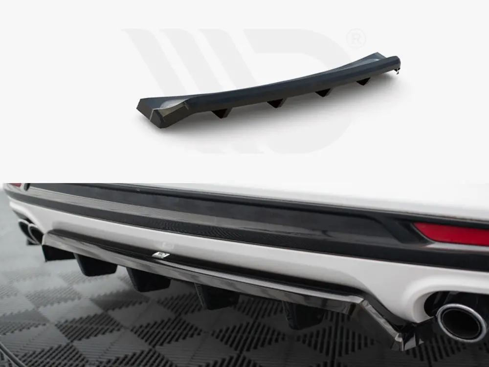 Maxton Design Central Rear Splitter (Vertical Bars) Ford Mondeo Sport Mk5 Facelift / Fusion Sport Mk2 Facelift 1