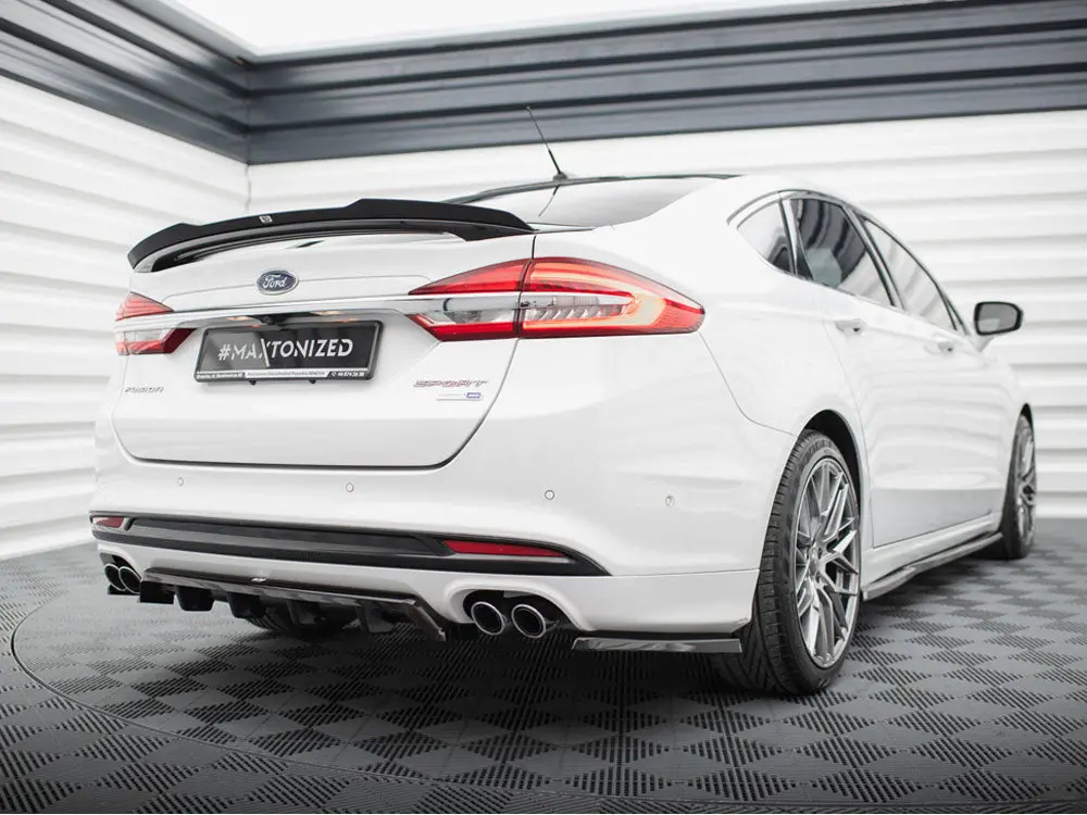 Maxton Design Central Rear Splitter (Vertical Bars) Ford Mondeo Sport Mk5 Facelift / Fusion Sport Mk2 Facelift 2
