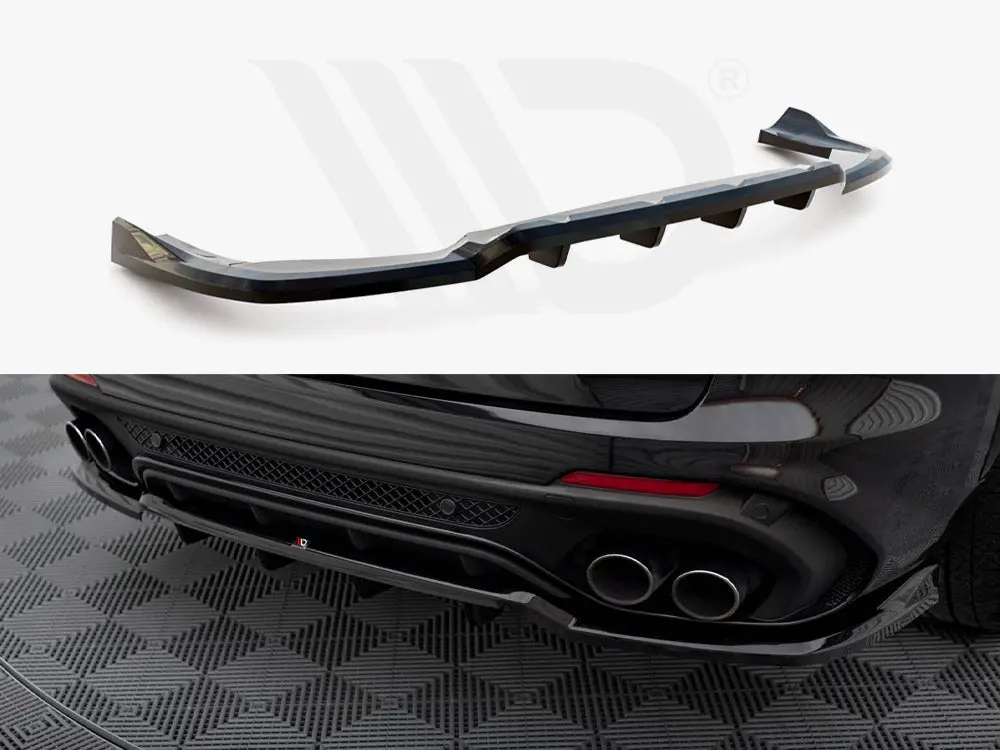 Maxton Design Central Rear Splitter (Vertical Bars) Alfa Romeo Stelvio Quadrifoglio Mk1 1