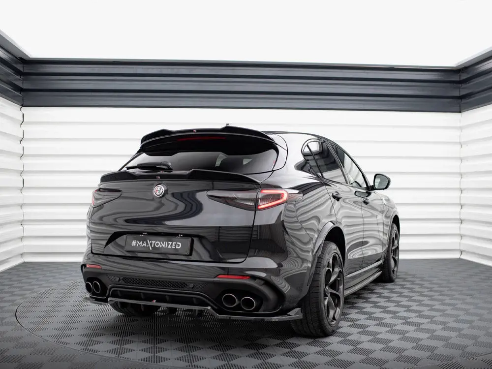 Maxton Design Central Rear Splitter (Vertical Bars) Alfa Romeo Stelvio Quadrifoglio Mk1 2