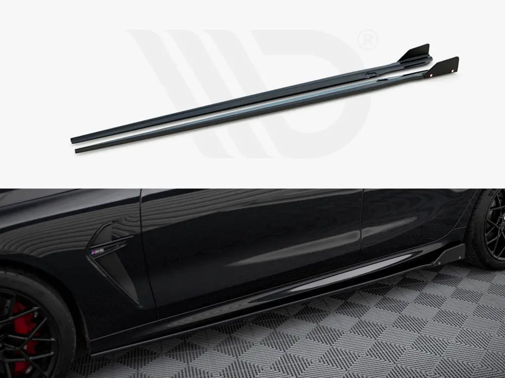 Side Skirts Diffusers V.1 + Flaps Bmw M8 Gran Coupe F93 / 8 Gran Coupe M-Pack G16 1