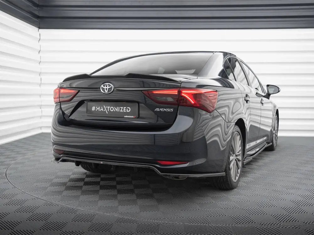 Maxton Design Central Rear Splitter (Vertical Bars) Toyota Avensis Sedan Mk3 Facelift 2