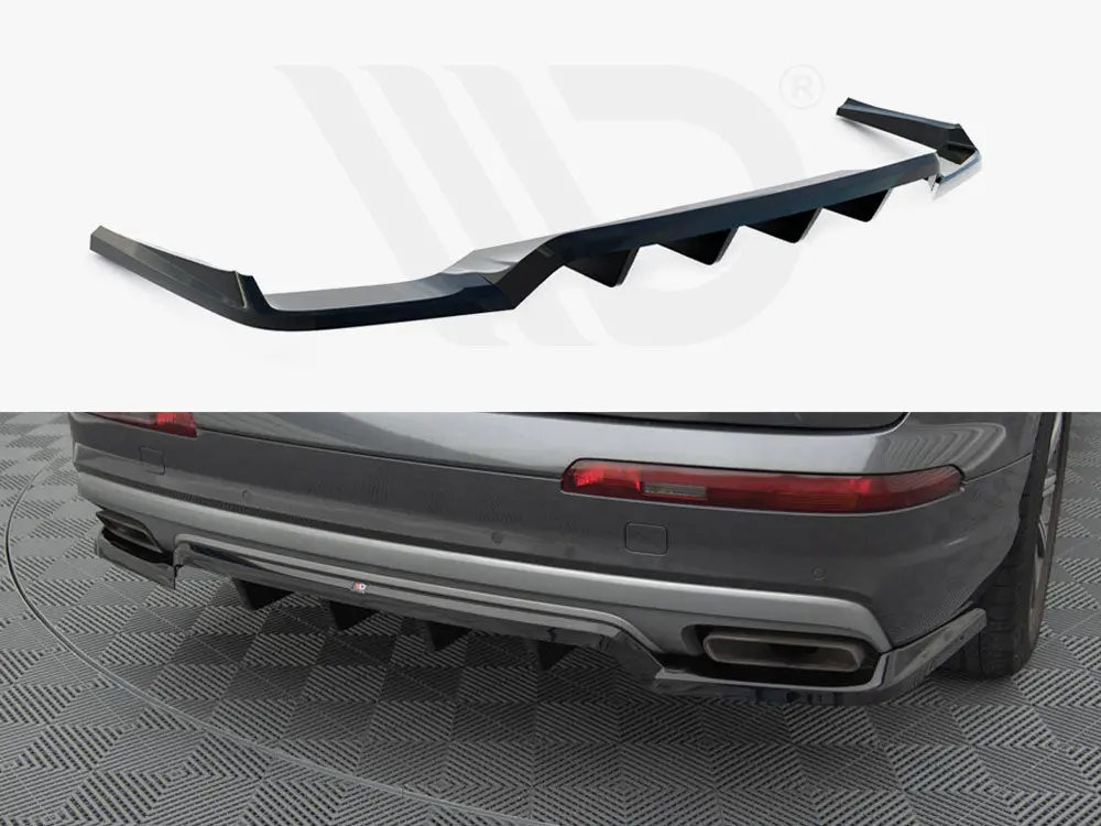 Maxton Design Central Rear Splitter (Vertical Bars) Audi Q7 Mk2 1