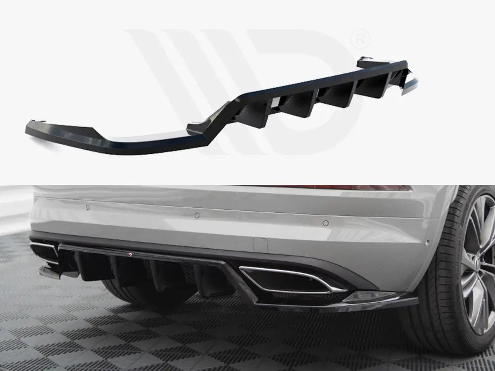 Maxton Design Central Rear Splitter (Vertical Bars) Skoda Kodiaq Rs Mk1 Facelift 1