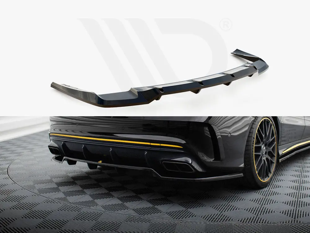 Maxton Design Central Rear Splitter (Vertical Bars) Mercedes-Amg Cla 45 C117 Facelift 1