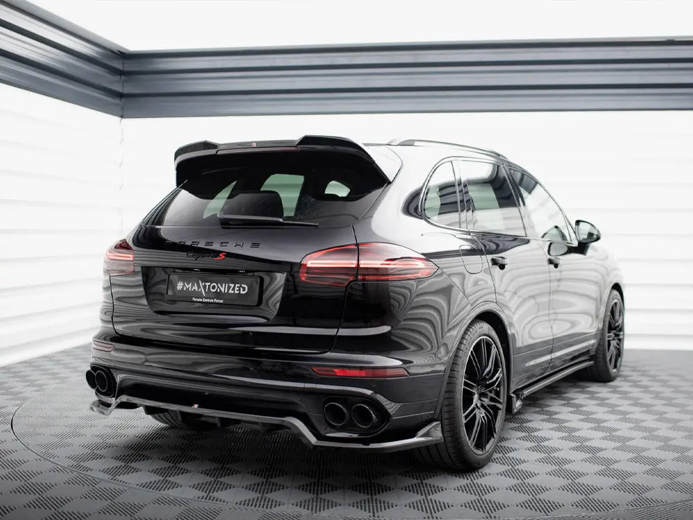 Maxton Design Central Rear Splitter (Vertical Bars) Porsche Cayenne Mk2 Facelift 2