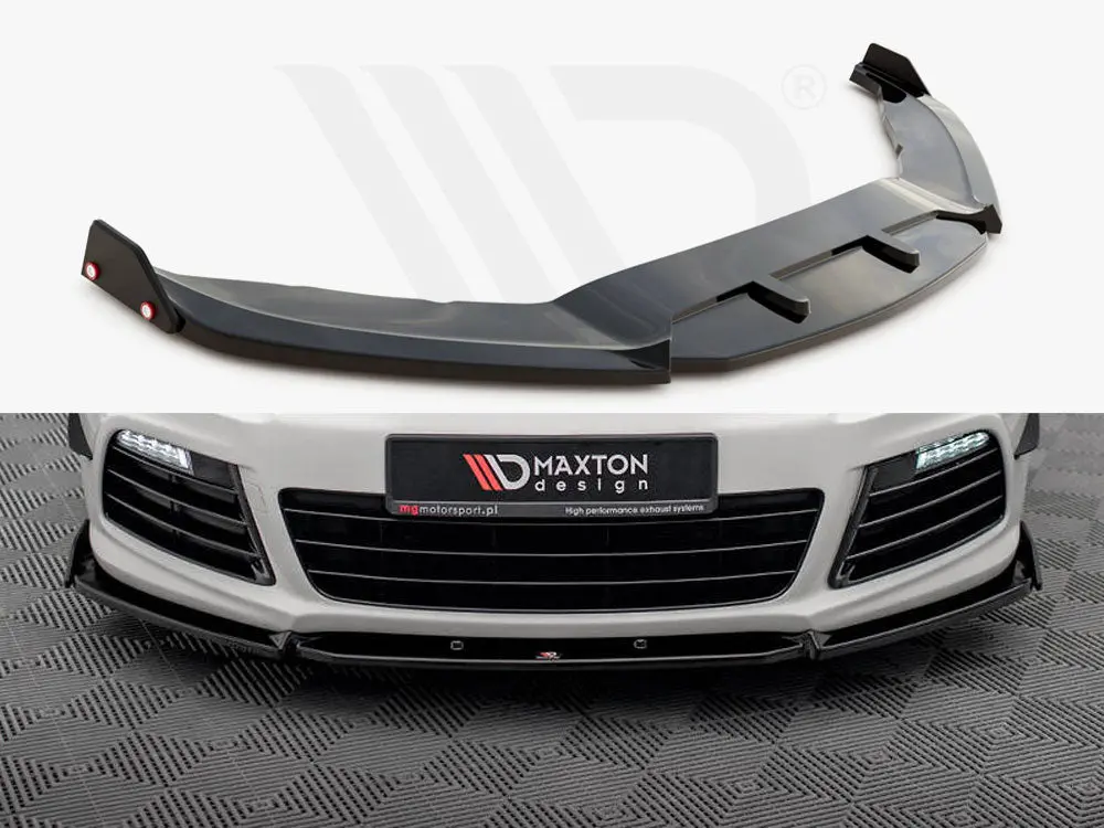 Maxton Design Front Splitter V.3 + Flaps Volkswagen Scirocco R Mk3 1