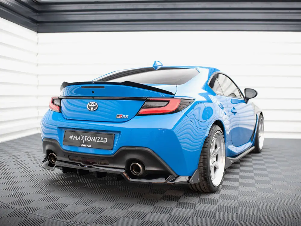 Maxton Design Central Rear Splitter (Vertical Bars) V.1 + Flaps Toyota Gr86 Mk1 2