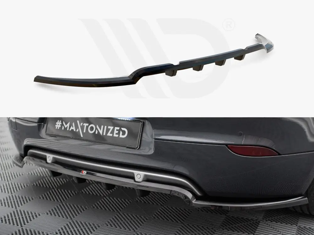 Maxton Design Central Rear Splitter (Vertical Bars) Renault Megane Gt Mk3 Facelift 1
