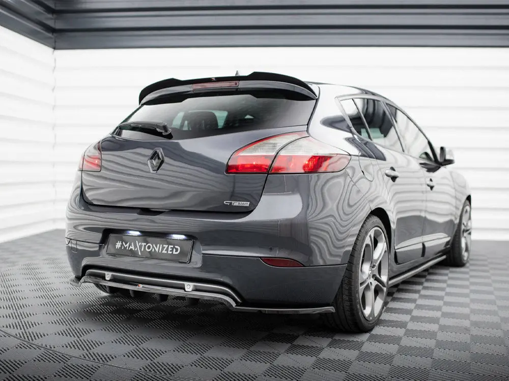 Maxton Design Central Rear Splitter (Vertical Bars) Renault Megane Gt Mk3 Facelift 2