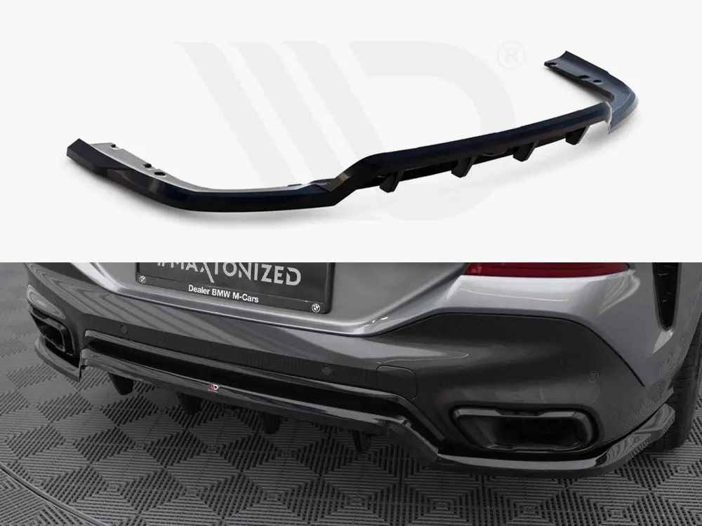 Maxton Design Central Rear Splitter (Vertical Bars) V.1 Bmw X6 M-Pack G06 Facelift 1
