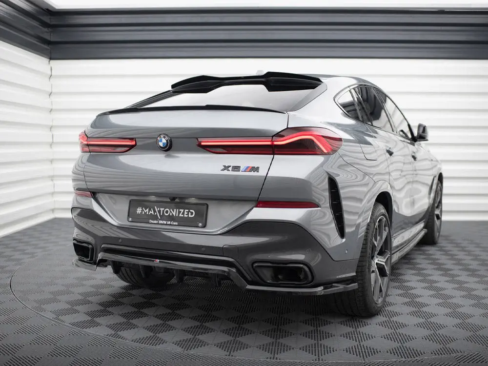 Maxton Design Central Rear Splitter (Vertical Bars) V.1 Bmw X6 M-Pack G06 Facelift 2