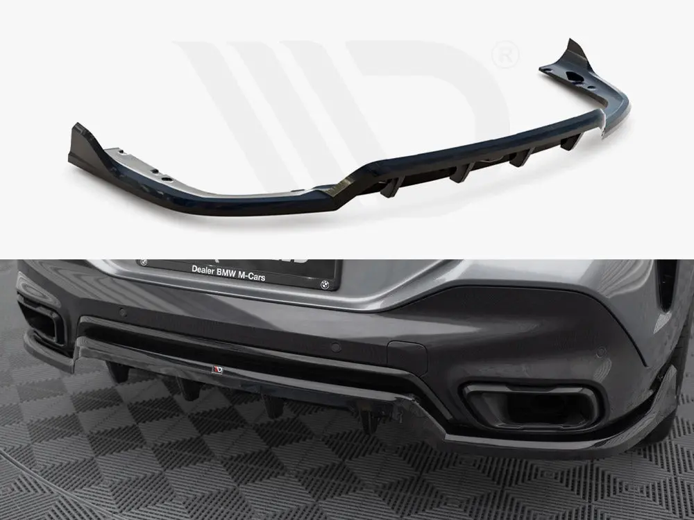 Maxton Design Central Rear Splitter (Vertical Bars) V.2 Bmw X6 M-Pack G06 Facelift 1