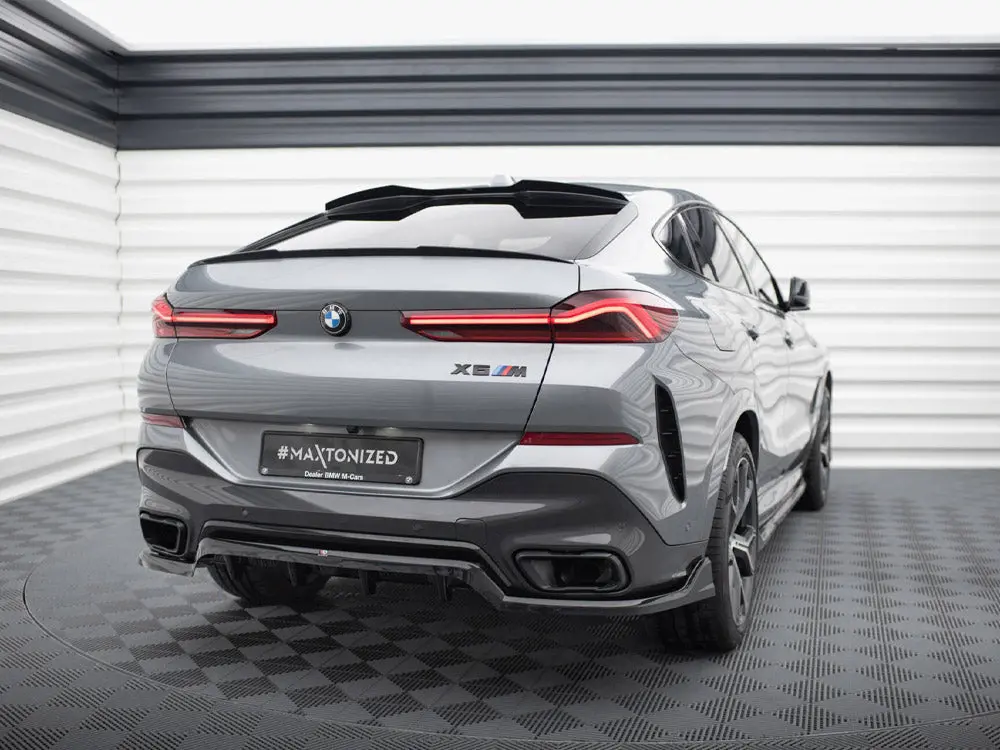 Maxton Design Central Rear Splitter (Vertical Bars) V.2 Bmw X6 M-Pack G06 Facelift 2